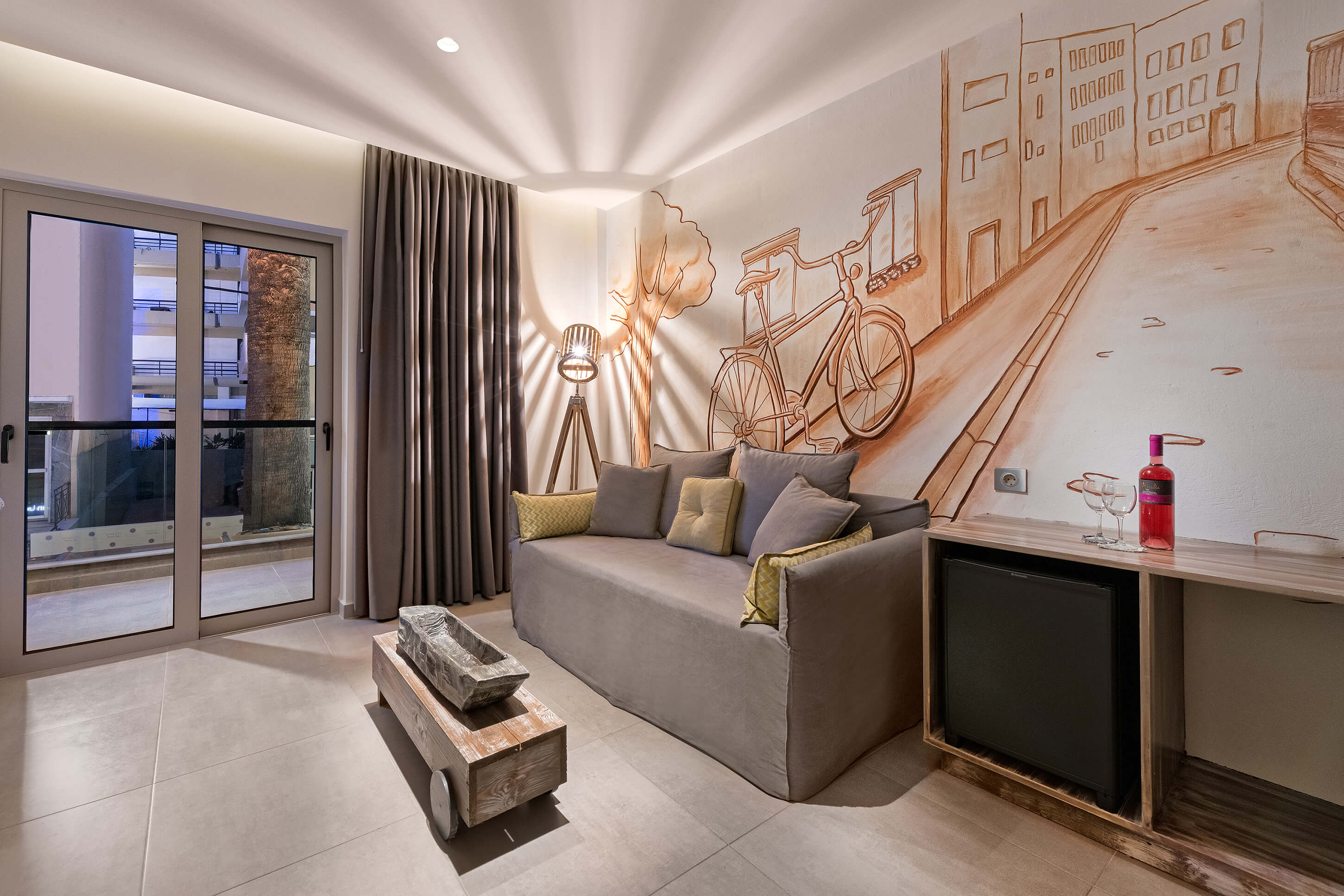 Aspalathos Suite Living Room - Elakati Luxury Boutique Hotel in Rhodes